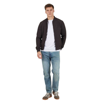 Brown - Lifestyle - Brave Soul Mens Seersucker Bomber Jacket