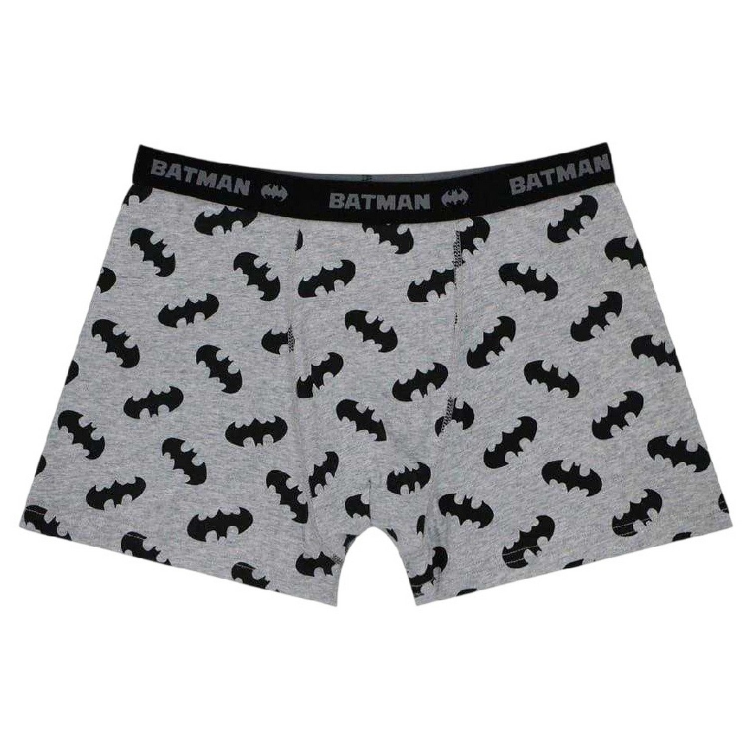 Grey-Black - Side - Batman Boys Cotton Boxer Shorts (Pack of 3)