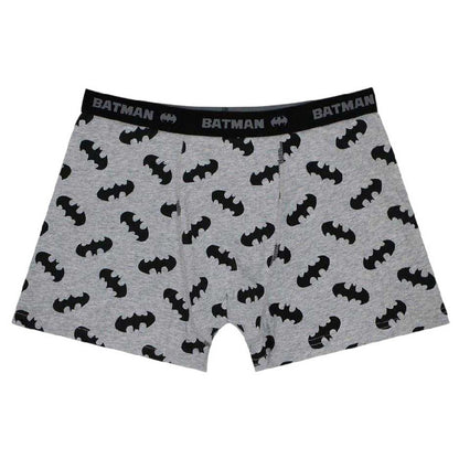 Grey-Black - Side - Batman Boys Cotton Boxer Shorts (Pack of 3)