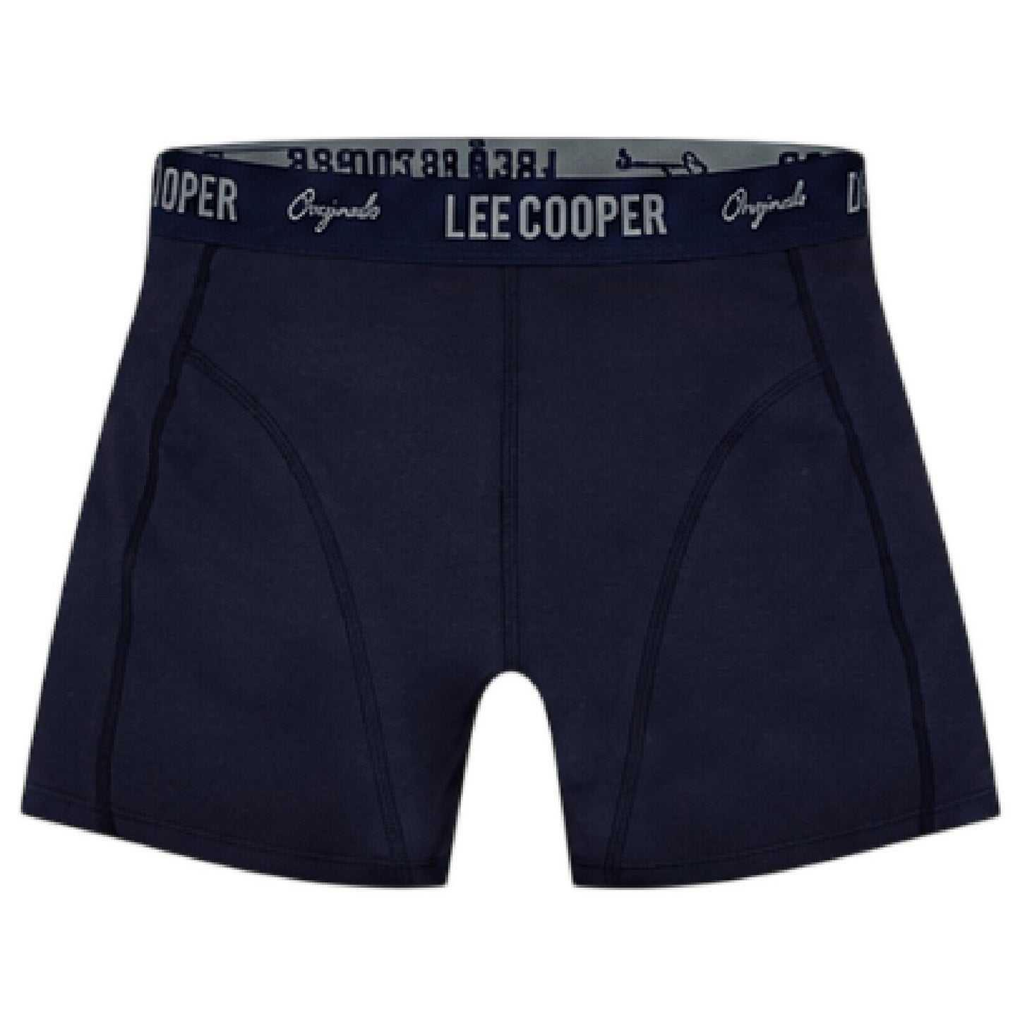 Black-Navy-Grey Marl - Back - Lee Cooper Mens Boxer Briefs (Pack of 5)
