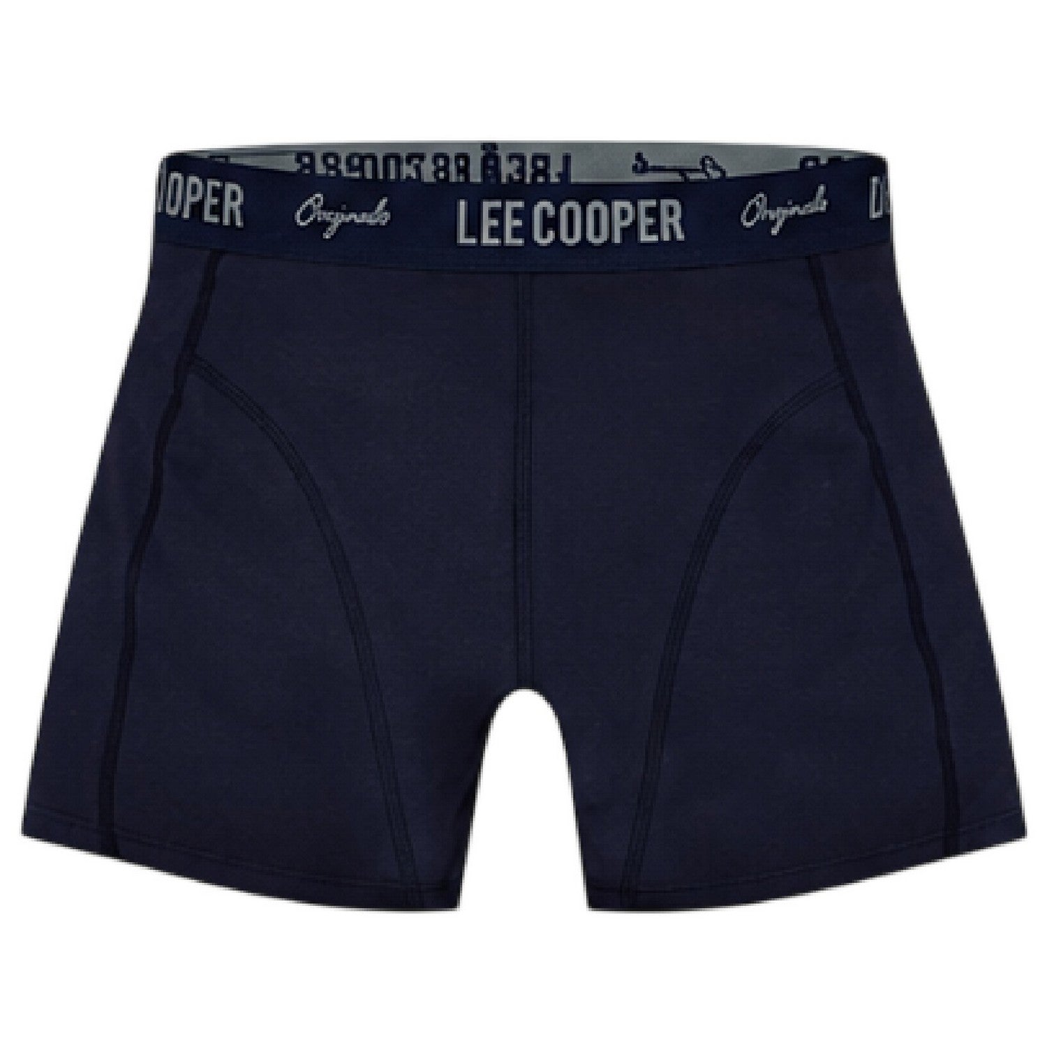 Black-Navy-Grey Marl - Back - Lee Cooper Mens Boxer Briefs (Pack of 5)