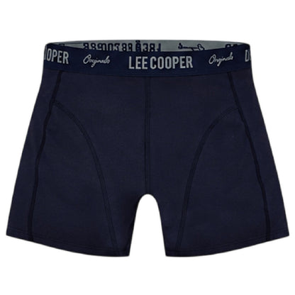 Black-Navy-Grey Marl - Back - Lee Cooper Mens Boxer Briefs (Pack of 5)