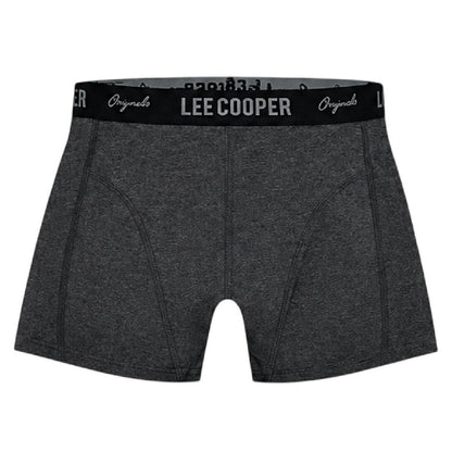 Black-Navy-Grey Marl - Side - Lee Cooper Mens Boxer Briefs (Pack of 5)
