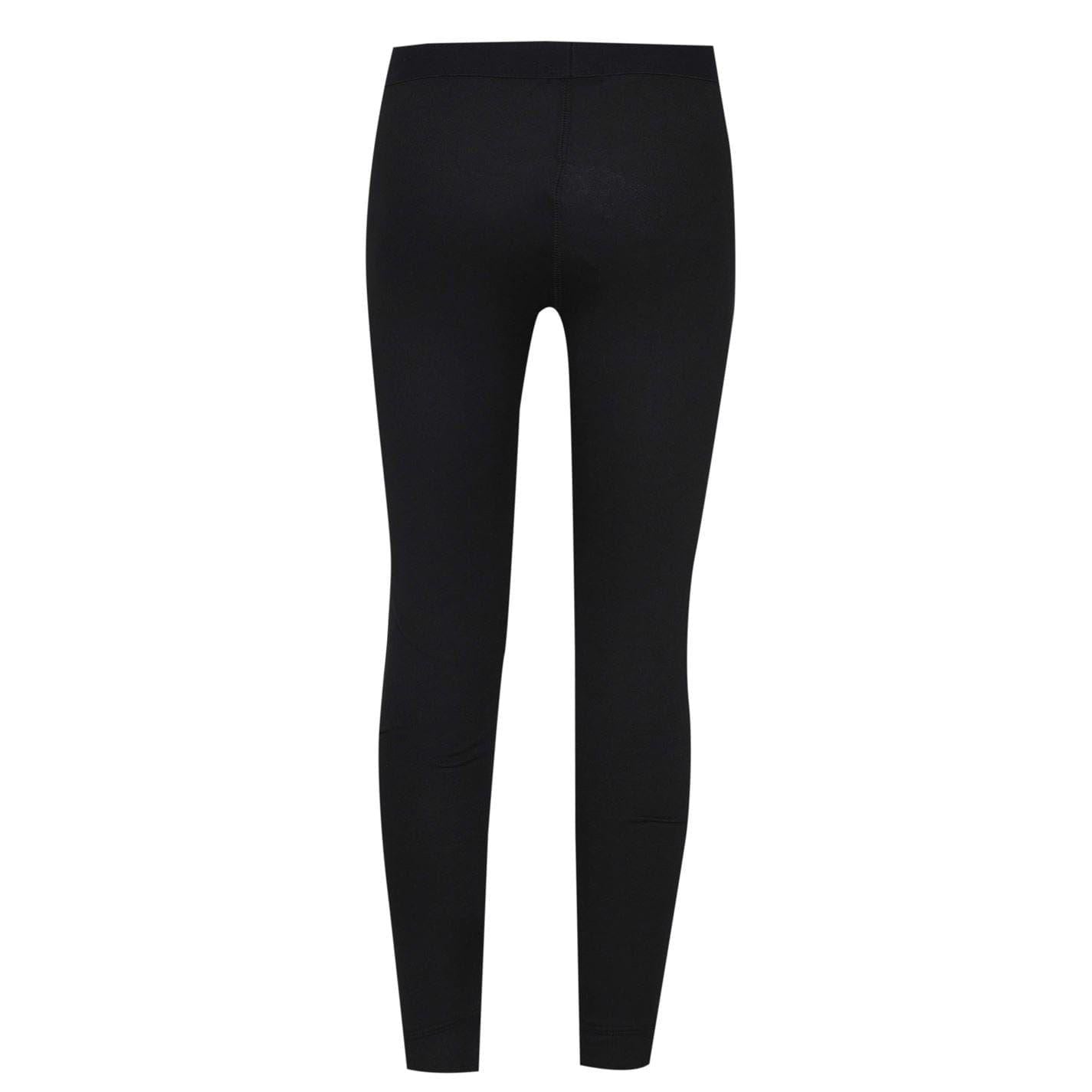 Black - Back - Campri Childrens-Kids Thermal Bottoms