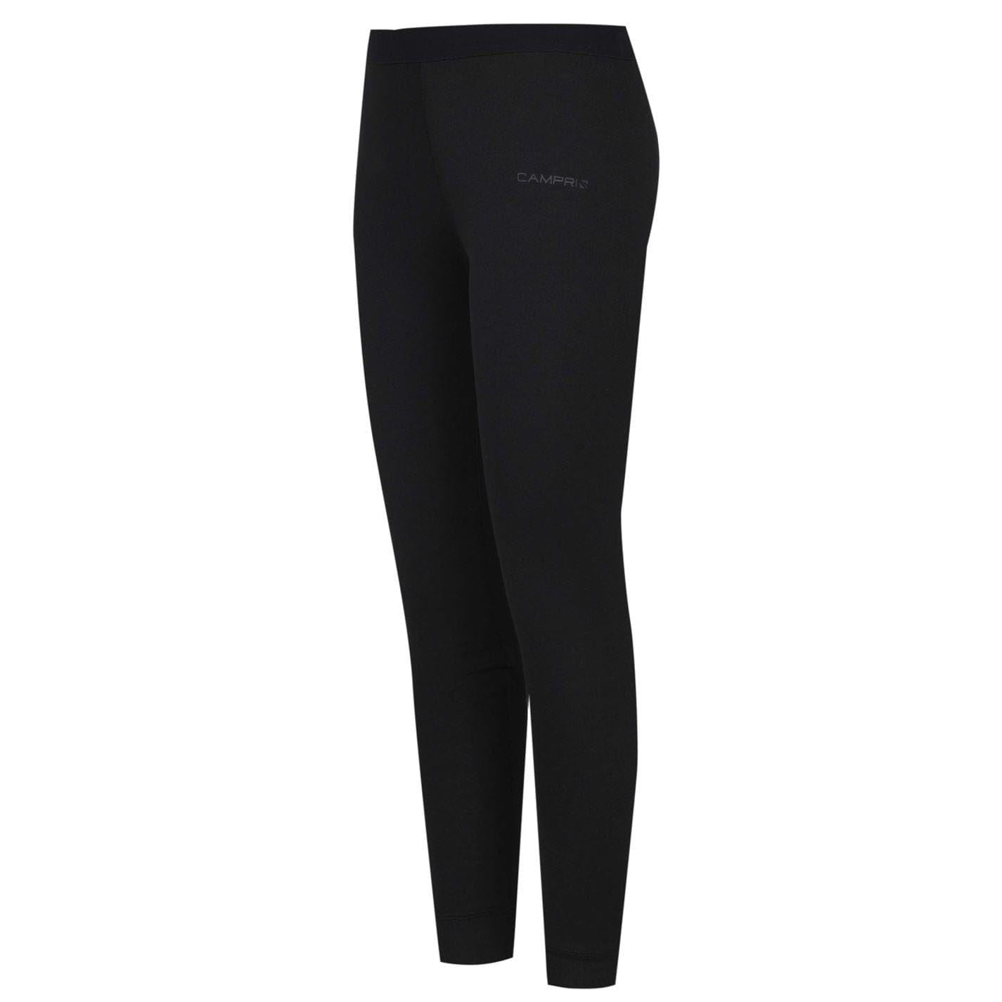 Black - Side - Campri Childrens-Kids Thermal Bottoms