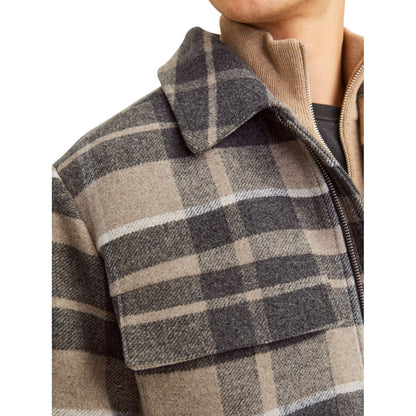 High Rise Grey - Side - Jack And Jones Mens Russel Wool Blend Jacket