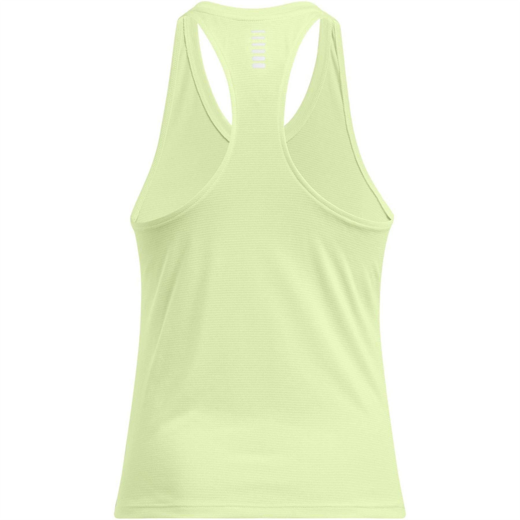 Retro Green - Back - Under Armour Womens-Ladies Launch Tank Top