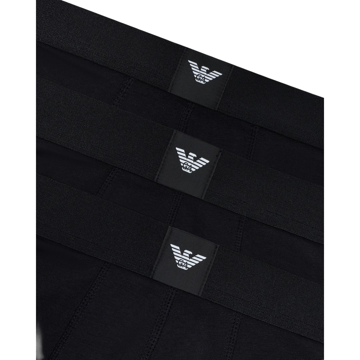 Black - Side - Emporio Armani Mens Trunking (Pack of 3)