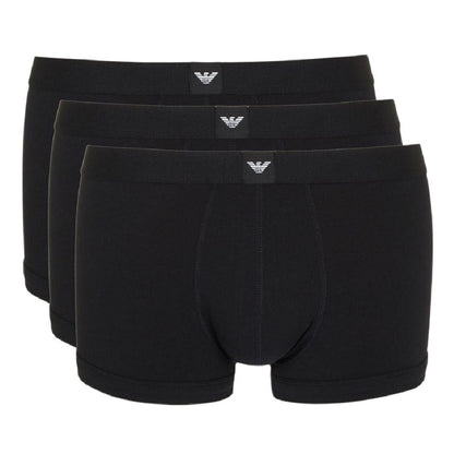 Black - Front - Emporio Armani Mens Trunking (Pack of 3)