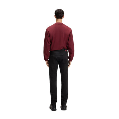 Black - Back - Hugo Mens 5 Pockets Slim Jeans