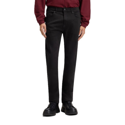 Black - Side - Hugo Mens 5 Pockets Slim Jeans