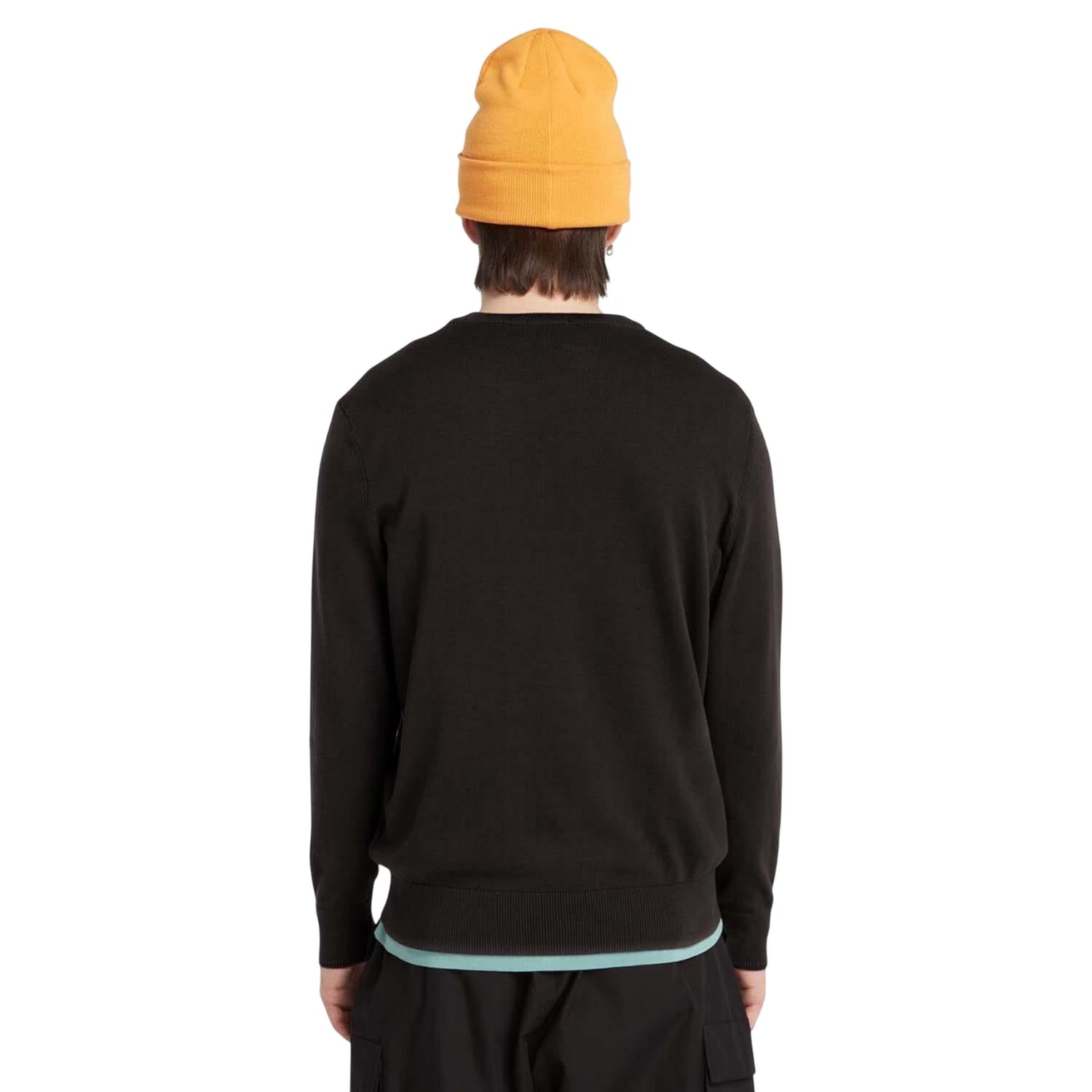 Black - Back - Timberland Mens John Crew Neck Sweatshirt