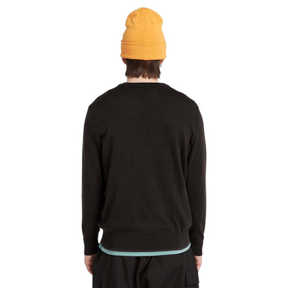 Black - Back - Timberland Mens John Crew Neck Sweatshirt