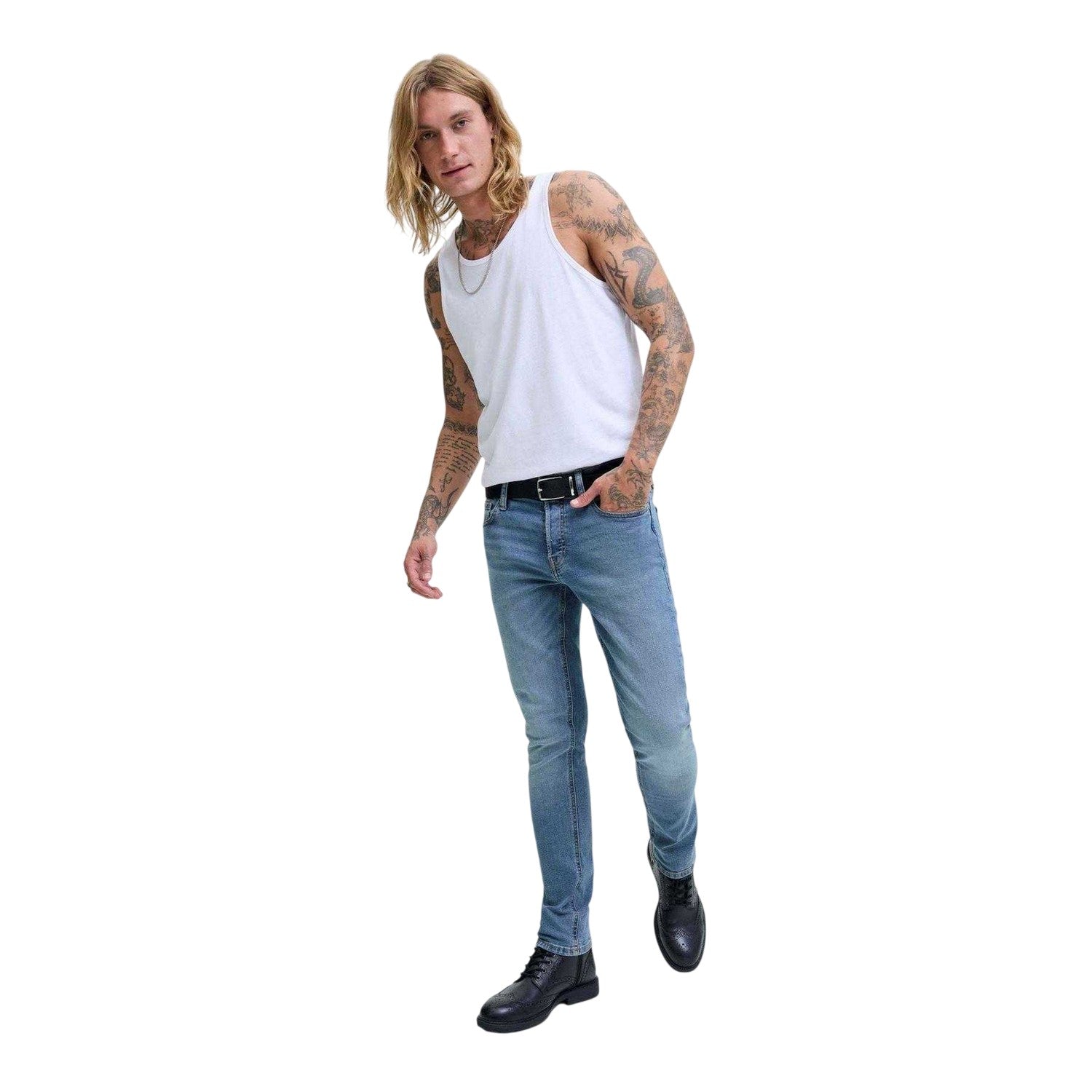 Blue Denim - Lifestyle - Jack And Jones Mens Glenn Original Denim Slim Jeans