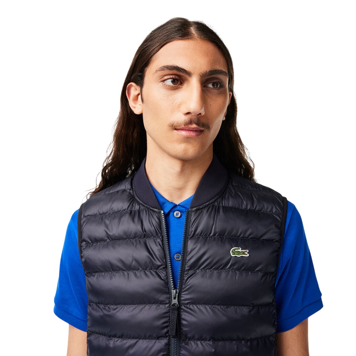 Abyss Blue - Side - Lacoste Mens Logo Logo Gilet