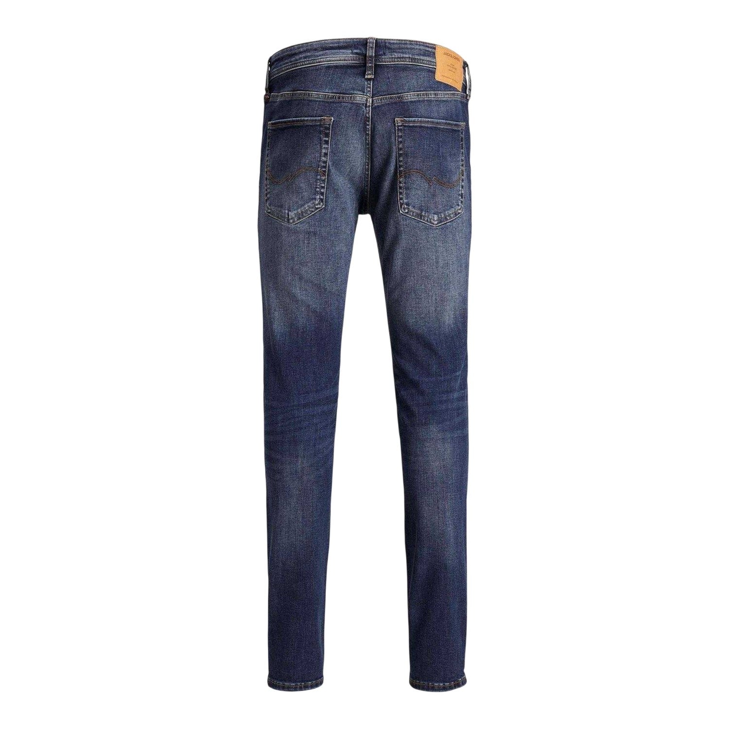 Blue Denim - Back - Jack And Jones Mens Liam 5 Pockets Slim Jeans