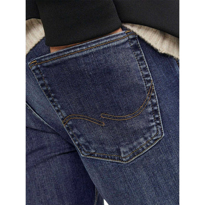 Blue Denim - Side - Jack And Jones Mens Liam 5 Pockets Slim Jeans