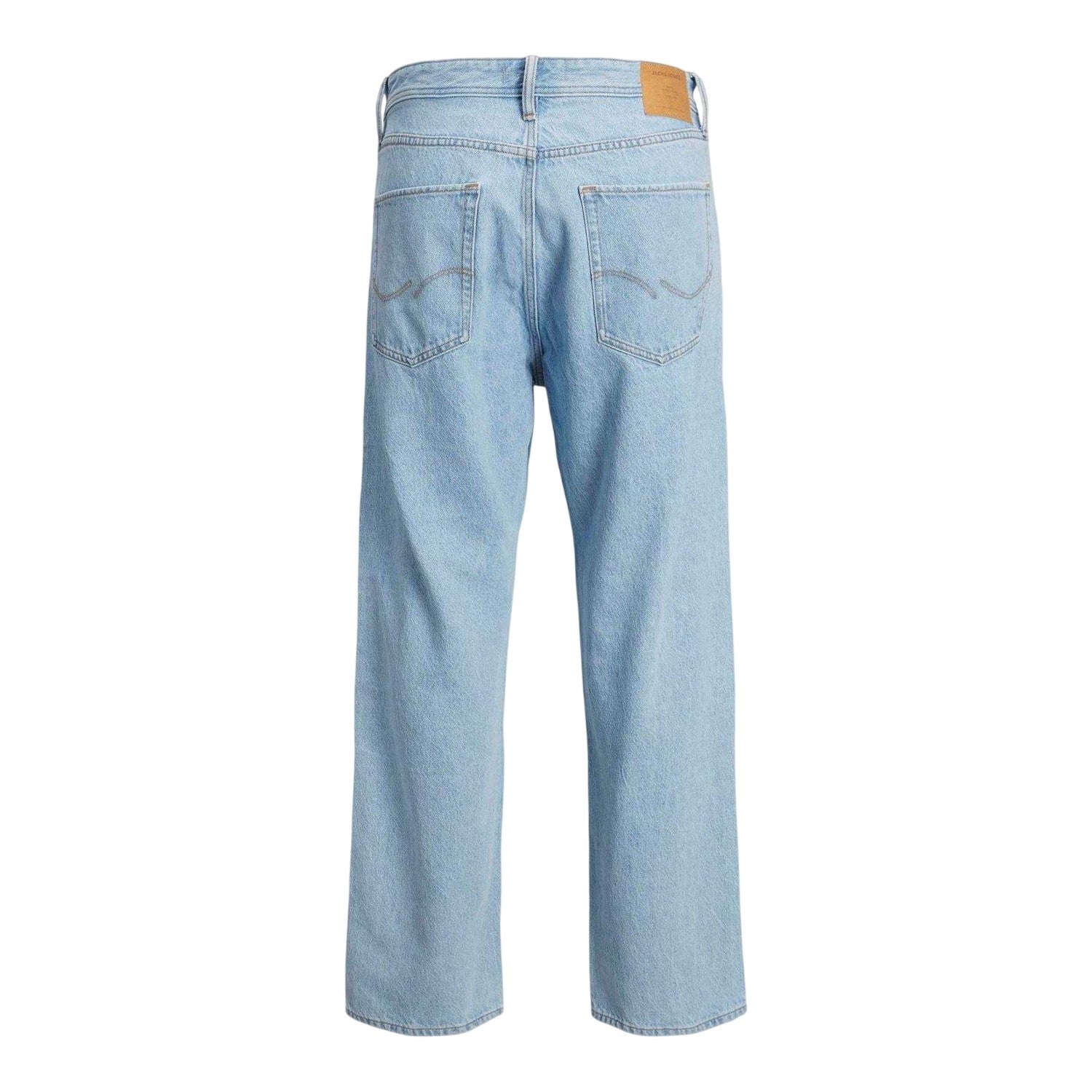 Blue Denim - Back - Jack And Jones Mens Alex Wide Leg Jeans