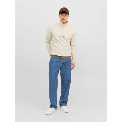 Dark Blue-Denim - Side - Jack And Jones Mens Alex Wide Leg Jeans