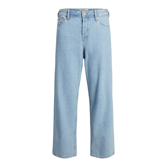 Blue Denim - Front - Jack And Jones Mens Alex Wide Leg Jeans