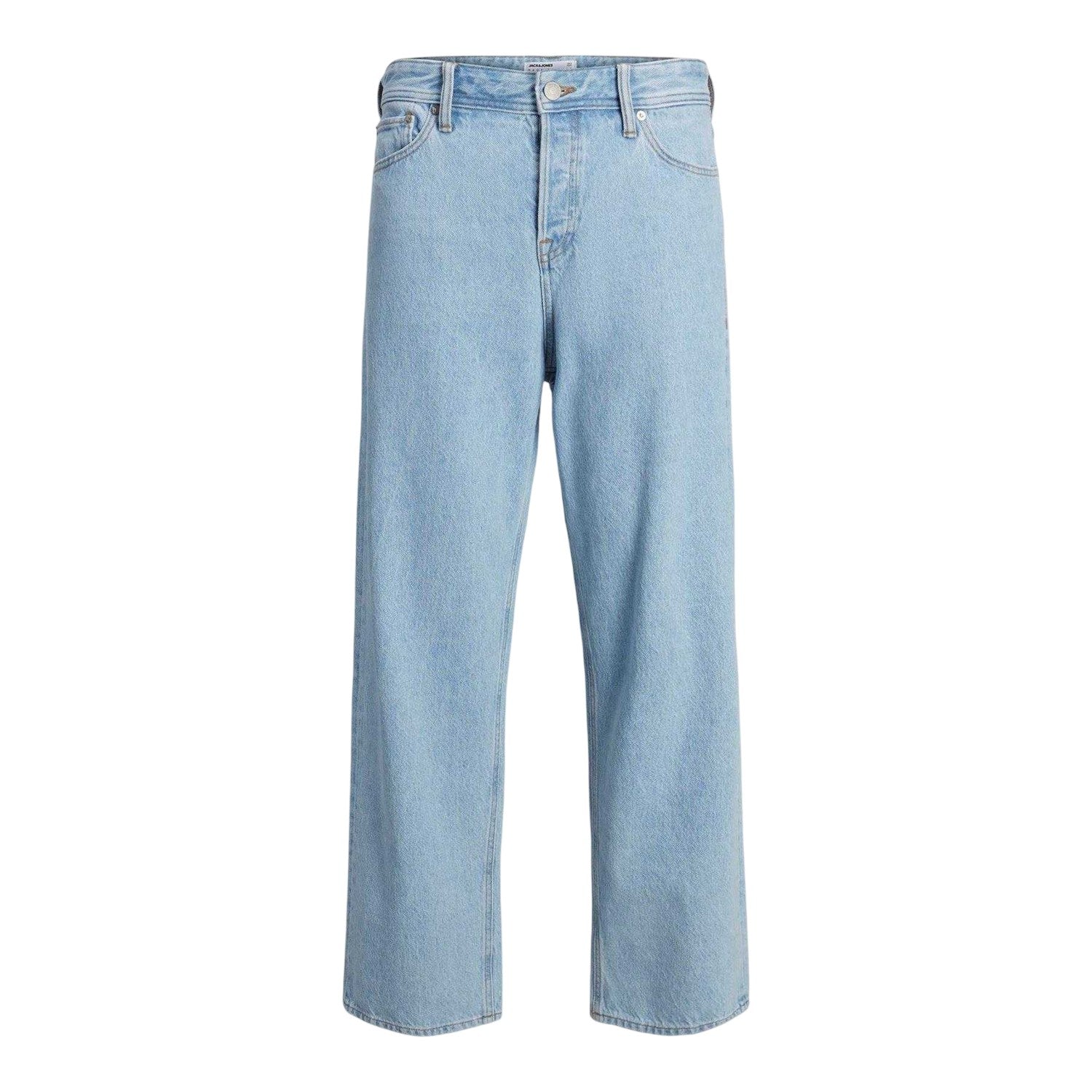 Blue Denim - Front - Jack And Jones Mens Alex Wide Leg Jeans