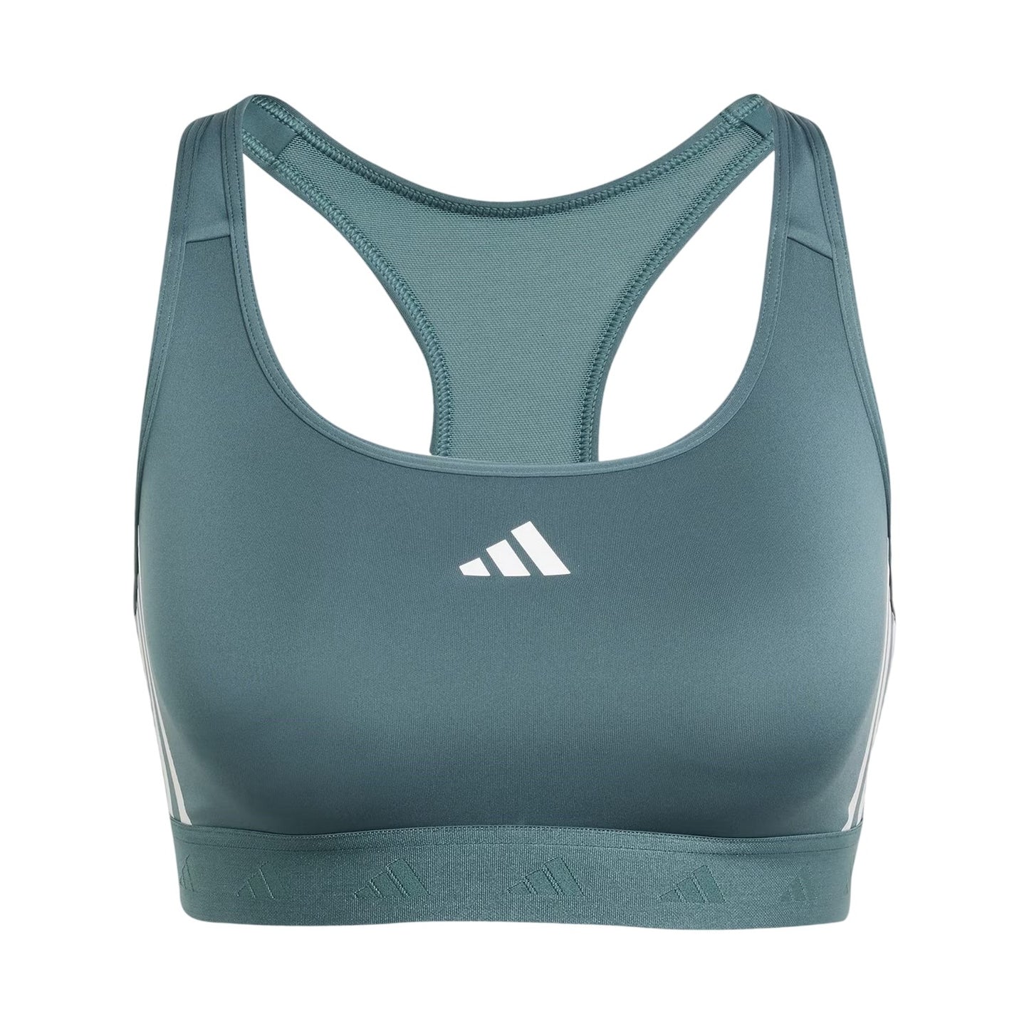 Teal - Front - Adidas Womens-Ladies Medium Support Sports Bra