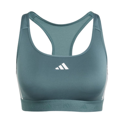 Teal - Front - Adidas Womens-Ladies Medium Support Sports Bra