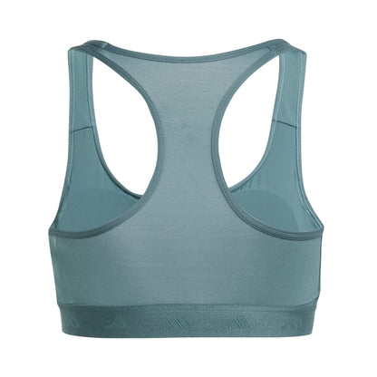 Teal - Back - Adidas Womens-Ladies Medium Support Sports Bra