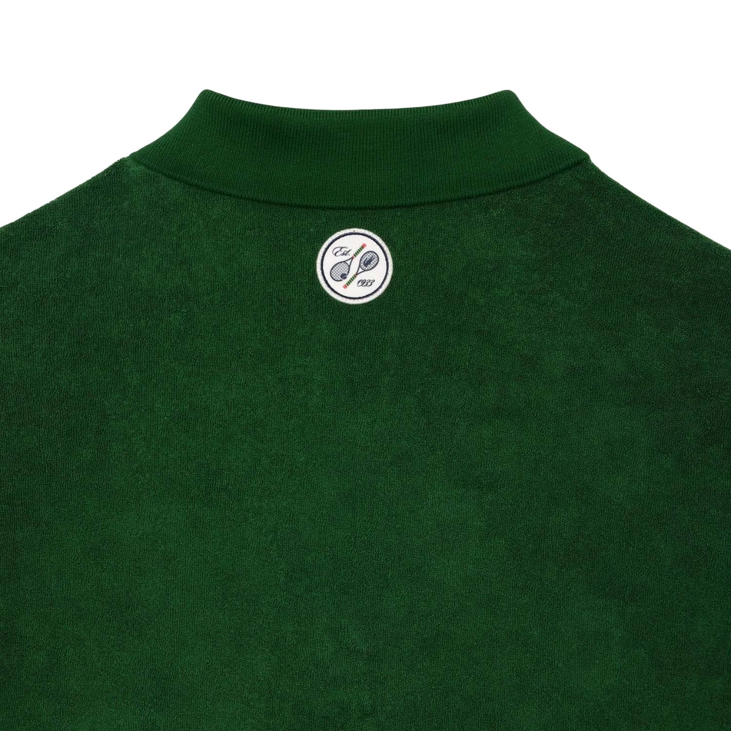 Green - Back - Lacoste Mens Roland Garros Edition Terrycloth Relaxed Fit Polo Shirt