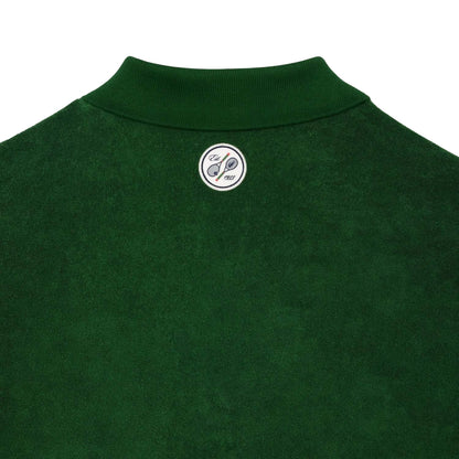 Green - Back - Lacoste Mens Roland Garros Edition Terrycloth Relaxed Fit Polo Shirt