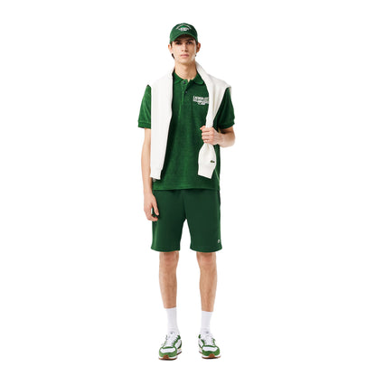 Green - Lifestyle - Lacoste Mens Roland Garros Edition Terrycloth Relaxed Fit Polo Shirt