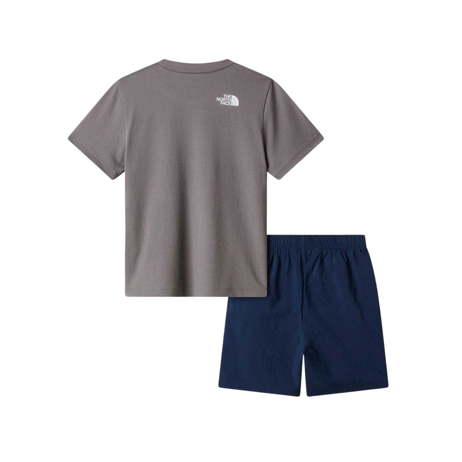 Pearl-Navy - Back - The North Face Childrens-Kids 24-7 Shirt And Shorts Set