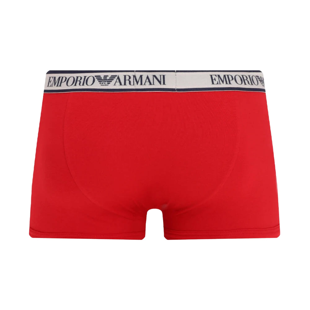 White-Red-Black - Back - Emporio Armani Mens Boxer Shorts (Pack of 3)