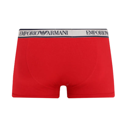 White-Red-Black - Back - Emporio Armani Mens Boxer Shorts (Pack of 3)