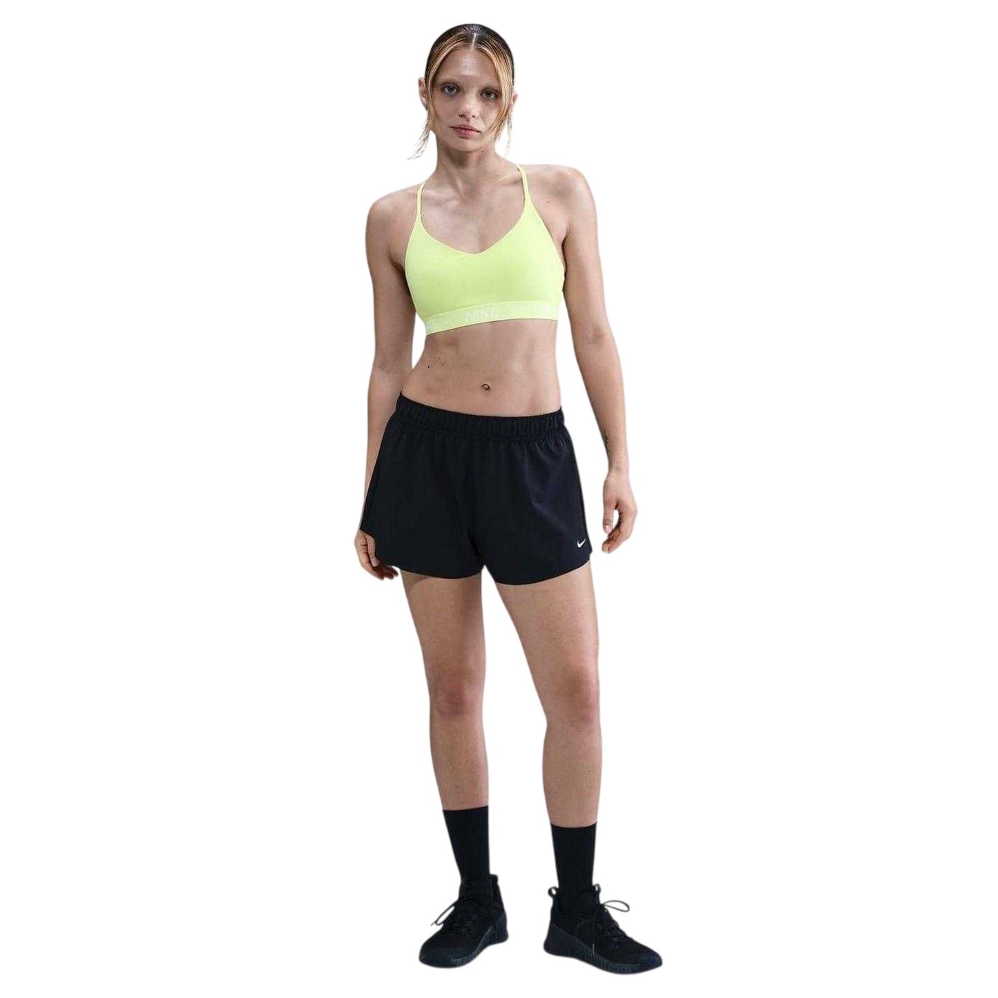Lemon - Side - Nike Womens-Ladies Indy Light Support Sports Bra