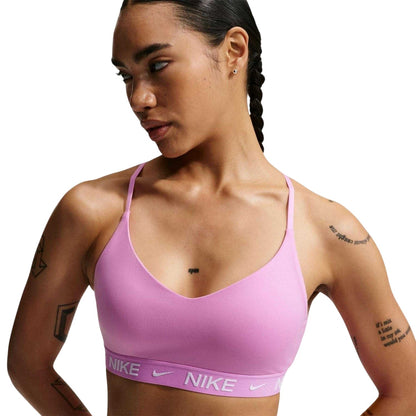 Magenta - Front - Nike Womens-Ladies Indy Light Support Sports Bra
