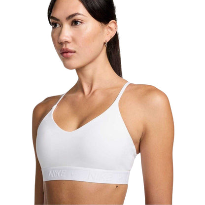White - Side - Nike Womens-Ladies Indy Light Support Sports Bra