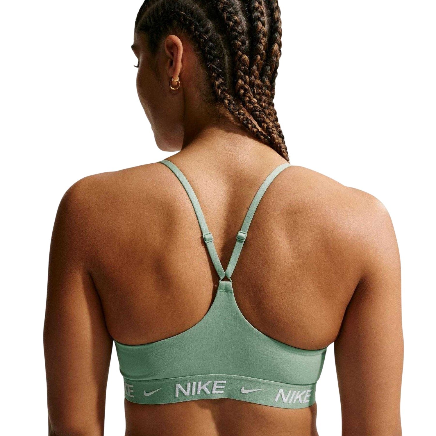 Green - Back - Nike Womens-Ladies Indy Light Support Sports Bra