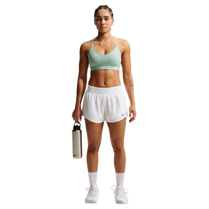 Green - Side - Nike Womens-Ladies Indy Light Support Sports Bra