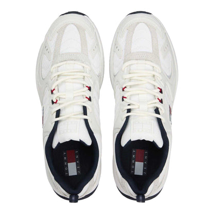 White-Red-Blue - Side - Tommy Jeans Mens Chunky Flat Trainers