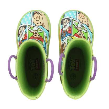 Green - Lifestyle - Toy Story Childrens-Kids Comic Strip Wellington Boots