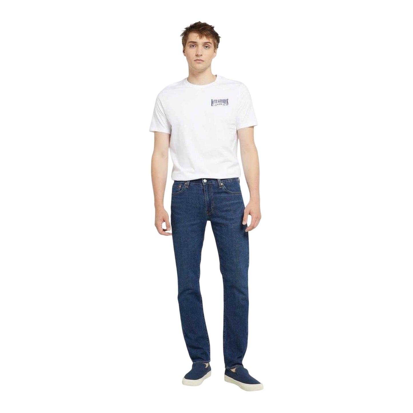 Blue - Front - Levis Mens 511 Part The Sea Plain Slim Jeans