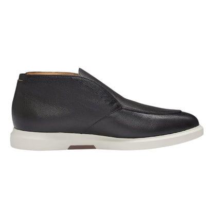 Dark Brown - Front - Boss Mens Randy Leather High Top Trainers