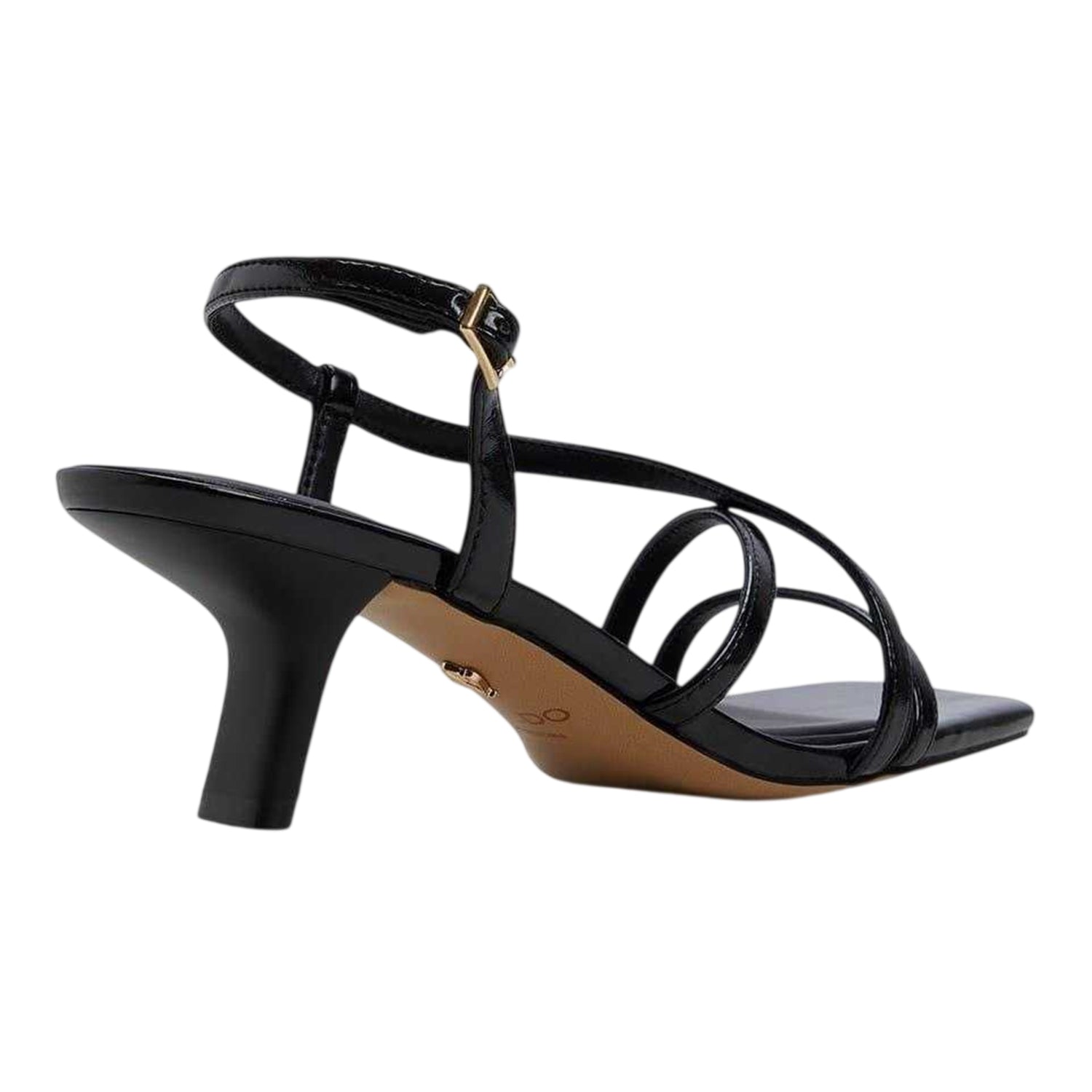 Black - Back - Aldo Womens-Ladies Lendacan Strappy Kitten Heel Sandals