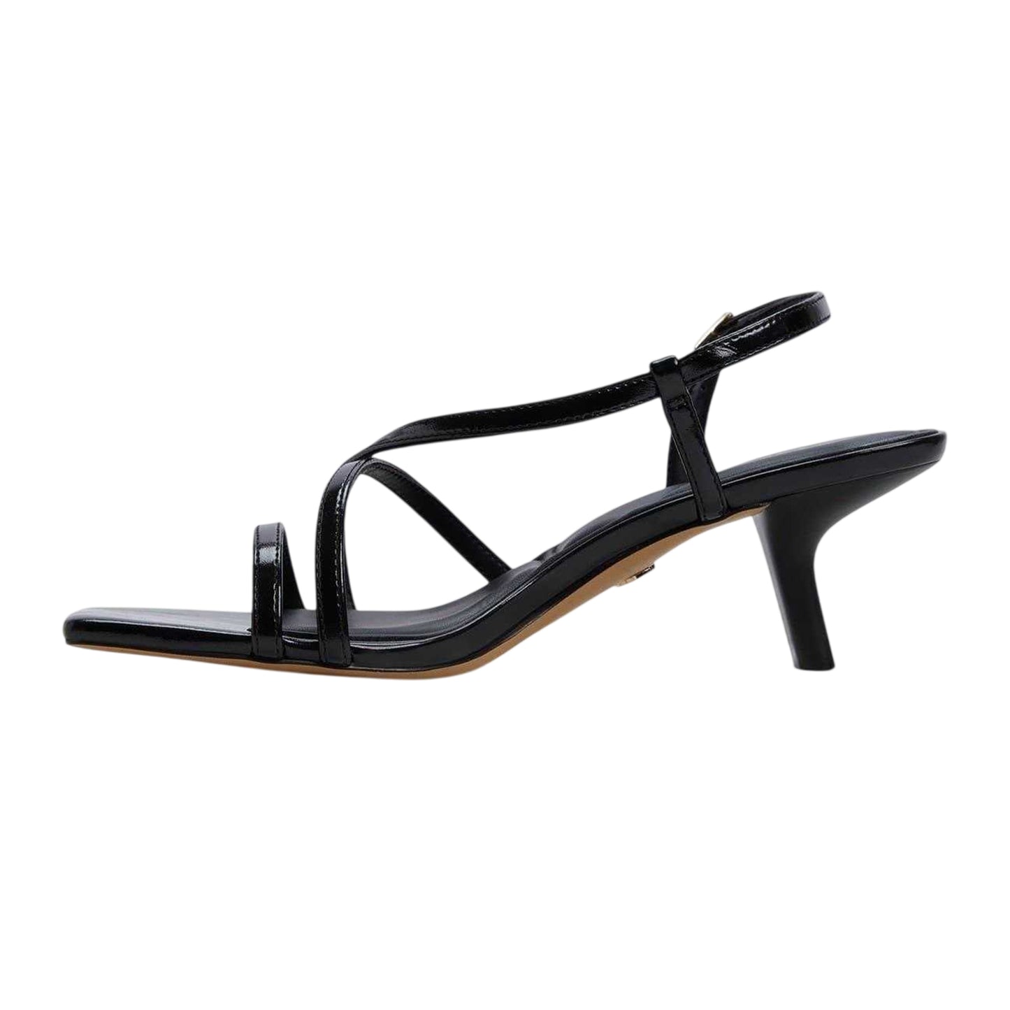 Black - Side - Aldo Womens-Ladies Lendacan Strappy Kitten Heel Sandals