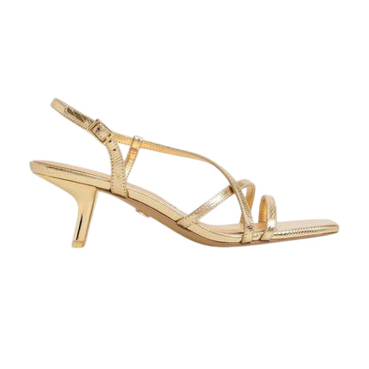 Gold - Front - Aldo Womens-Ladies Lendacan Strappy Kitten Heel Sandals