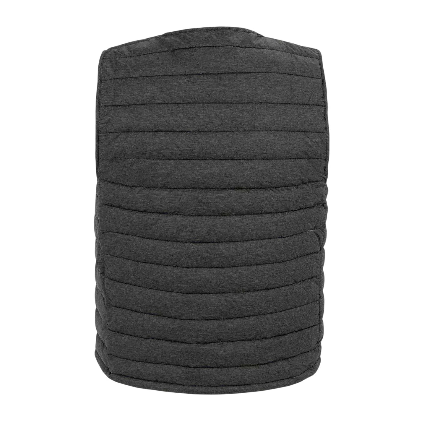 Dark Grey Marl - Back - Firetrap Mens Logo Quilted Gilet