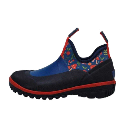 Blue - Side - Lamb Womens-Ladies Floral Rain Boots