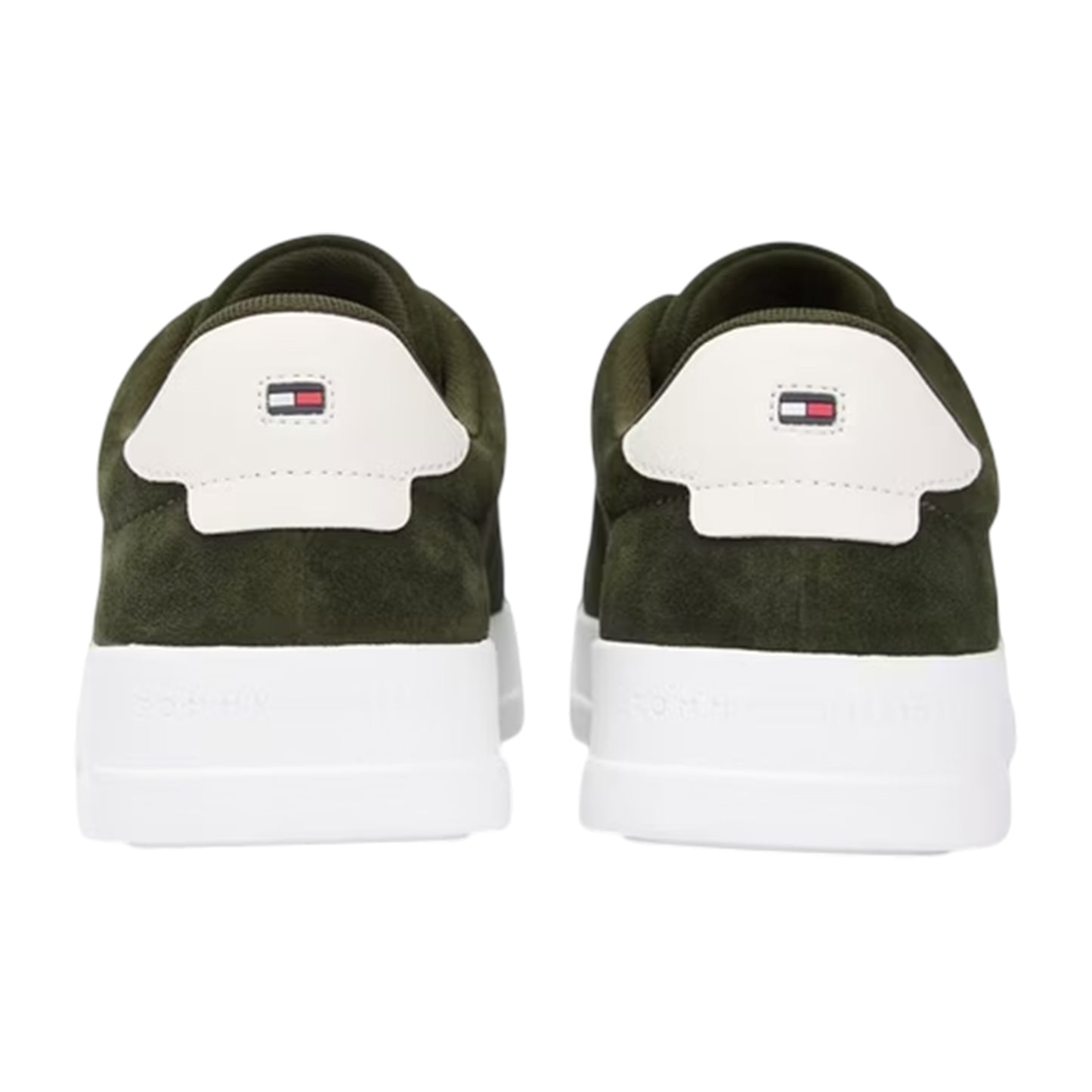 Black - Back - Tommy Hilfiger Mens Core Suede Court Trainers