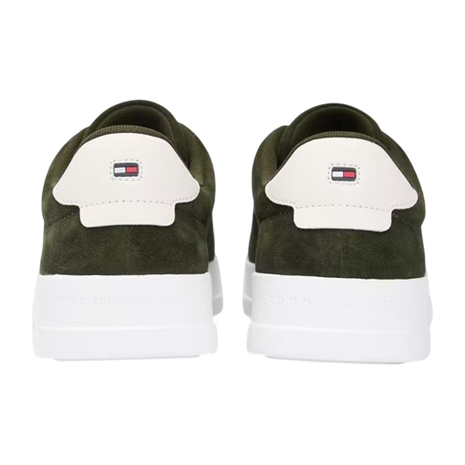 Black - Back - Tommy Hilfiger Mens Core Suede Court Trainers